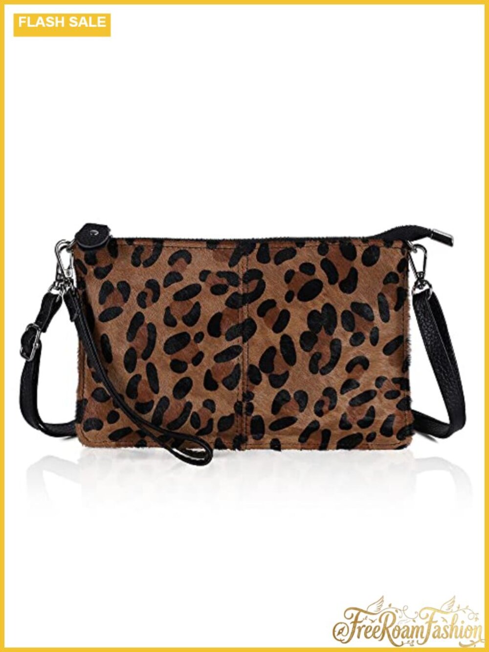 Genuine Leather Small Crossbody Bag Wristlet Wallet Purse